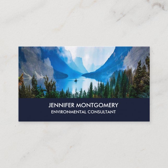 Rustic Country Mountains Scenic Nature Business Card (Front)
