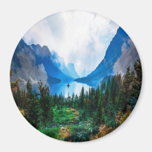 Rustic Country Mountains Scenic Nature Magnet