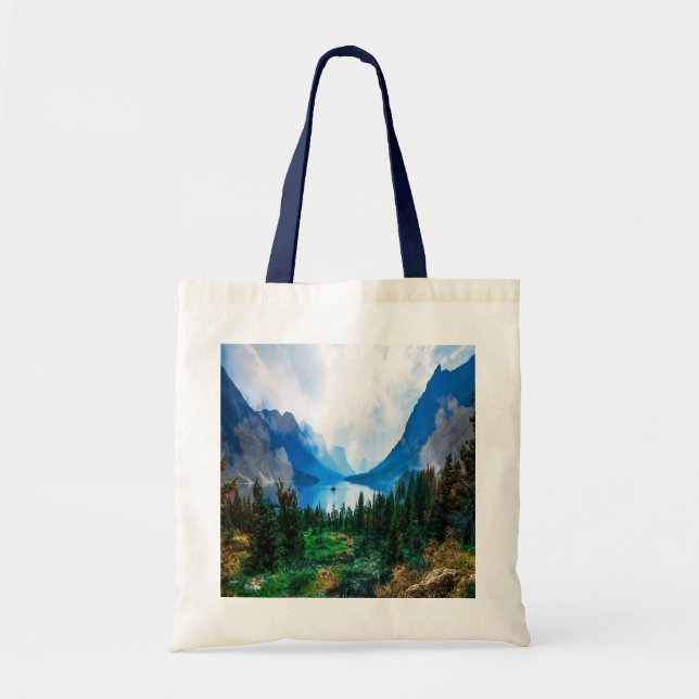 Rustic Country Mountains Scenic Nature Tote Bag (Front)