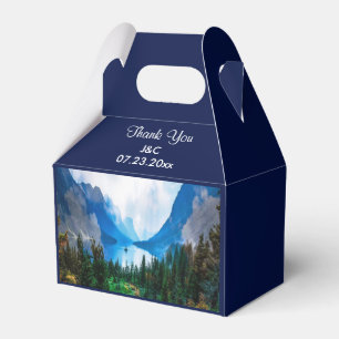 Rustic Country Mountains Scenic Nature Wedding Favor Box