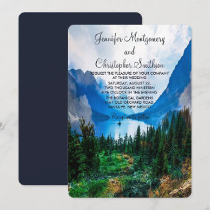 Rustic Country Mountains Scenic Nature Wedding Invitation