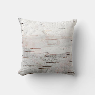 Rustic Country Nature Birch Bark Photo Throw Pillow