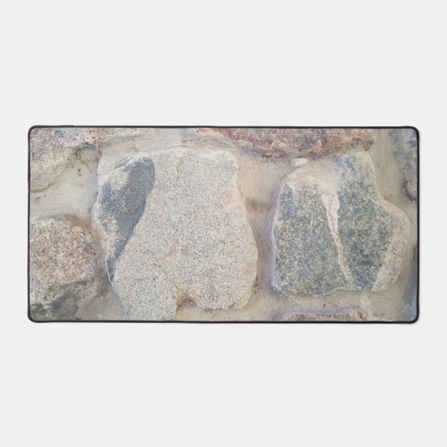 Rustic Country Nature Large Stone Photo Desk Mat (Front)
