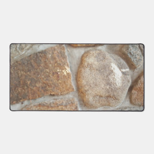 Rustic Country Nature Large Stones Photo Desk Mat