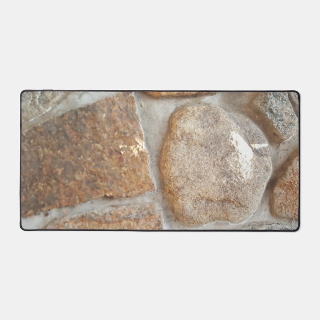 Rustic Country Nature Large Stones Photo Desk Mat (Front)