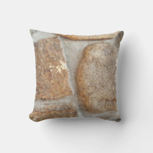 Rustic Country Nature Large Stones Photo Throw Pillow