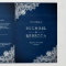 Rustic Country Navy Blue Wood Lace Wedding Photo