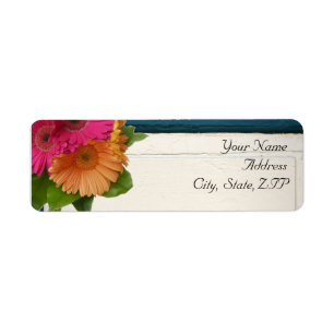 Rustic Country Painted Wood with Daisies