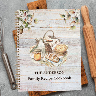 Rustic Country Personalized Family Recipe Book