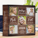 Rustic Country Personalized Graduate Photo Album Binder<br><div class="desc">Celebrate your graduate and give a special personalized gift with this custom photo collage graduation photo album scrapbook. This unique graduate photo album binder will be a treasured keepsake. Customize with 6 of your favourite senior or college photos, and personalize with graduating year, monogrammed name, high school or college. See...</div>