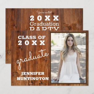 Rustic Country Photo 2025 Graduation Party Invitation