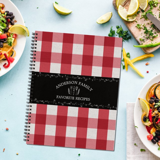 Rustic Country Red En vichy Family Recette Livre (In situ)