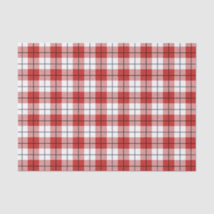 Rustic Country Red White & Black Flannel Pattern Tissue Paper