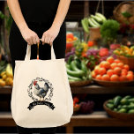 Rustic Country Rooster Chicken  Tote Bag<br><div class="desc">Introducing our charming Rustic Country Rooster Chicken in Wreath design! Bring a touch of rustic elegance to your home with this delightful piece that perfectly blends farmhouse charm with classic style. Crafted with meticulous attention to detail, our design features a proud rooster nestled within a wreath of lush foliage. This...</div>