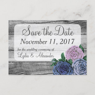 Rustic Country Roses Wedding Save The Date