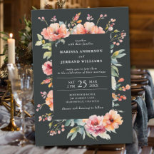 Rustic Country Sage Green Modern Floral Wedding