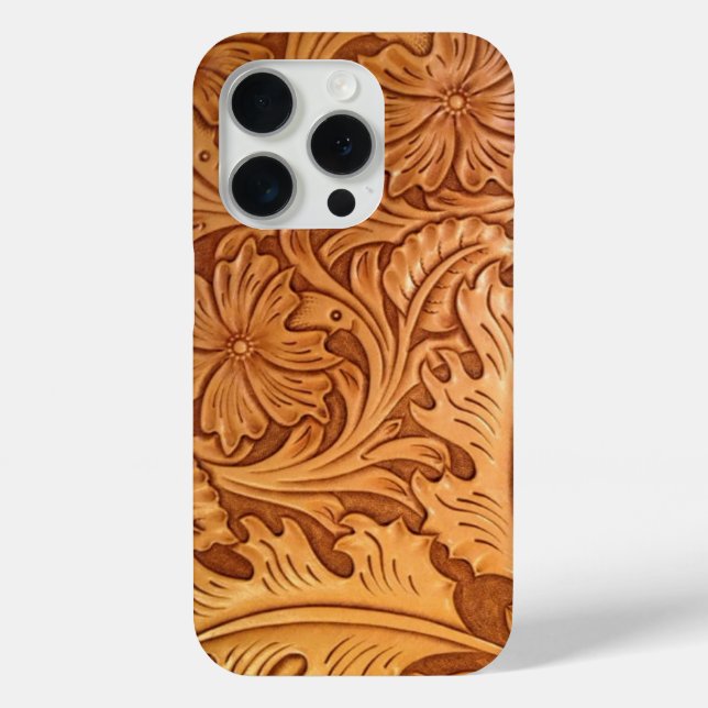 Rustic country southwest style western leather Case-Mate iPhone case (Back)