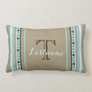 Rustic Country Southwest with Monogram Lumbar Pillow
