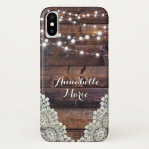Rustic Country String Lights Sparkly Lace Phone Case-Mate iPhone Case