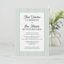 Rustic Country-Style Green Pinstripe Couple-Hosted
