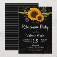 Rustic Country Sunflowers Retirement Party