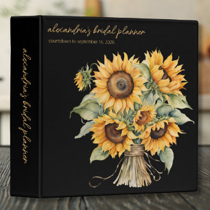Rustic Country Sunflowers Wedding  Binder