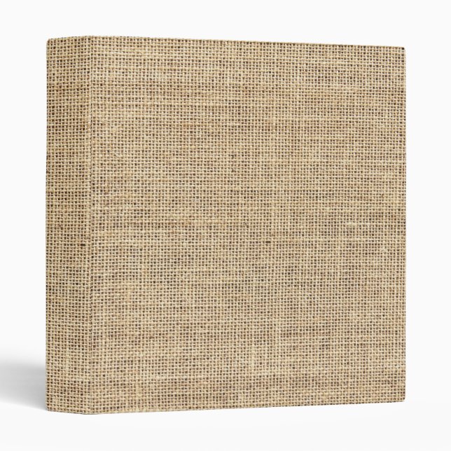 Rustic Country Vintage Burlap Binder (Front/Spine)