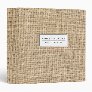 Rustic Country Vintage Burlap Binder