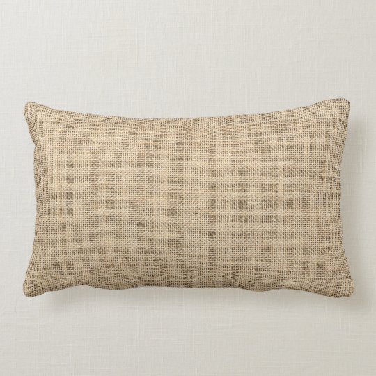 Rustic Country Vintage Burlap Lumbar Pillow Zazzle.ca