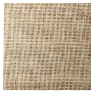 Rustic Country Vintage Burlap Tile