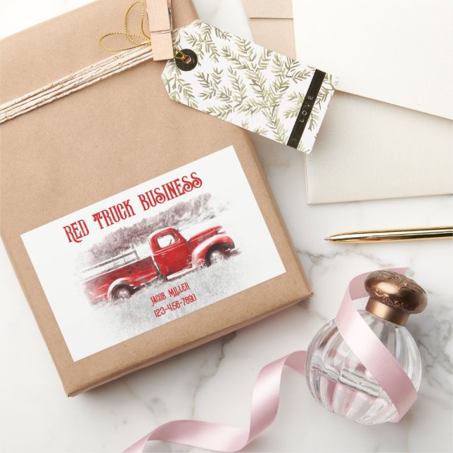  Rustic Country Vintage Red White Farm Truck Sticker (Gifting)
