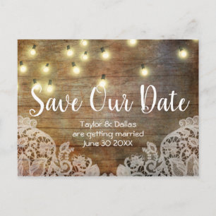 Rustic Country Vintage Wood Brown Postcard