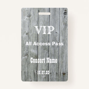 Rustic Country VIP All Access Pass Concert Badge
