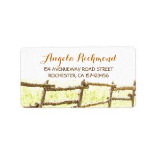 rustic country wedding address labels