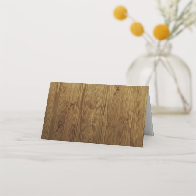 Rustic Country Wedding Folded Place Cards (Front)