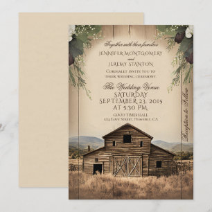 Rustic Country Wedding Invitation