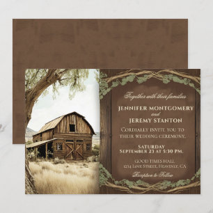 Rustic Country Wedding Invitation