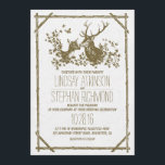 Rustic country wedding invites with deer<br><div class="desc">Romantic rustic wedding invitation with deer, wooden frame and fancy typography. Perfect invite for wild life nature lovers celebrating wedding in barn, ranch or farm. Invite for summer, spring, fall and winter weddings. Please contact me if you have question regarding the design or have a custom colour request. ----------- If...</div>