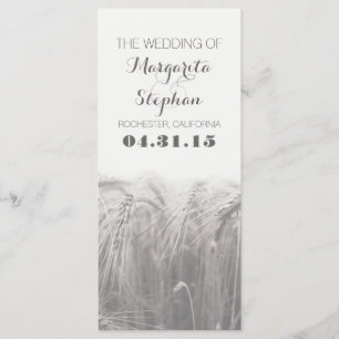 rustic country wedding programs