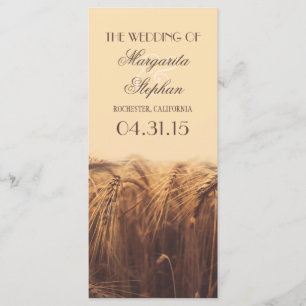 rustic country wedding programs