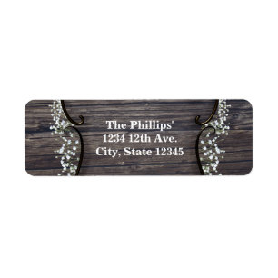 Rustic Country Western Babys Breath & Wood Wedding