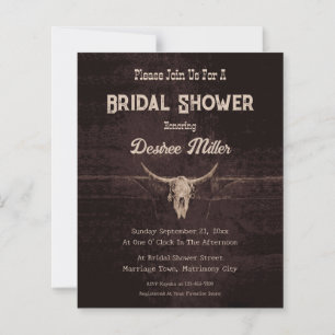 Rustic Country Western Brown Budget Bull Skull