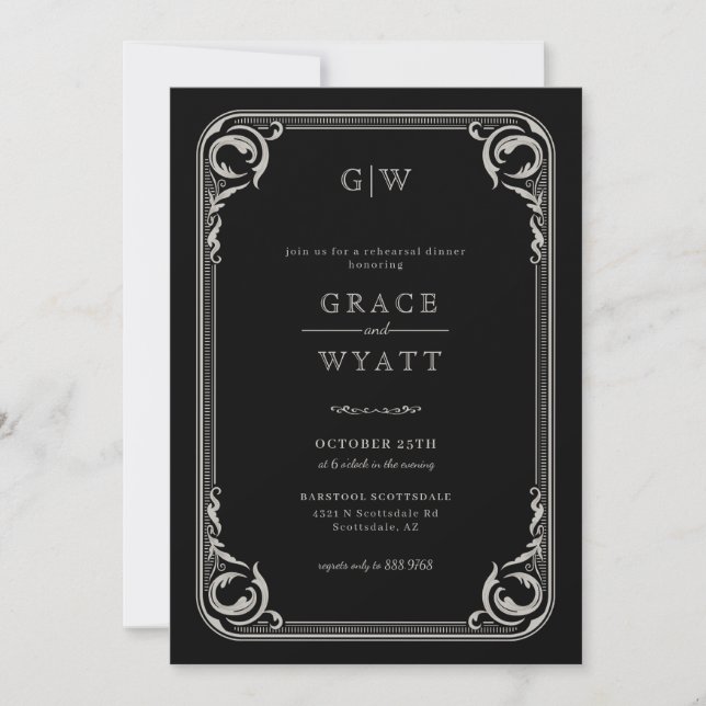 Rustic Country Western Rehearsal Dinner Invitation (Front)