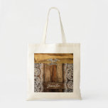 Rustic Country Western Wedding Bridesmaid Tote Bag<br><div class="desc">I hope you enjoy this great Wedding Bridesmaid Tote Bag with this Rustic Country Western Burlap and Lace with Barn Wood and Horseshoes on it.  You can change the personal information to meet your needs.  Enjoy!
https://www.zazzle.com/store/artzdizigns</div>