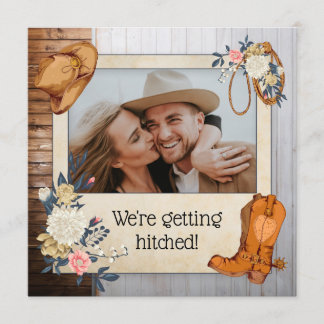 Rustic Country Western Wedding Invitation