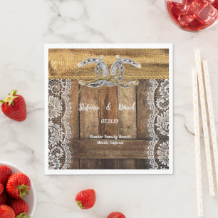 Rustic Country Western Wedding Paper Napkin