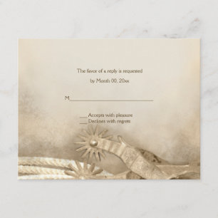 Rustic Country Western Wedding Reply Cards
