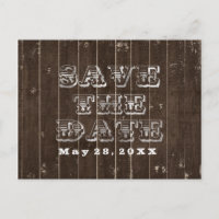 Rustic Country Western Wedding SAVE THE DATE Type