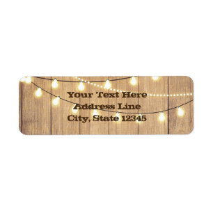 Rustic Country Western Wood & String Lights
