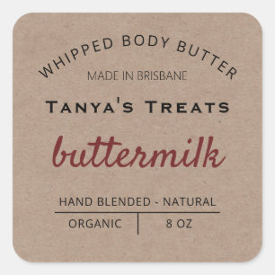 Rustic Country Whipped Body Butter Business Labels